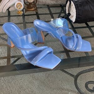 Marc Fisher Krisly Strappy Sandals in a light blue colorway Size 6.5 Worn once